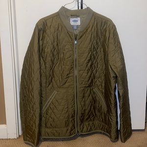 Light old navy puff jacket olive green women’s XL